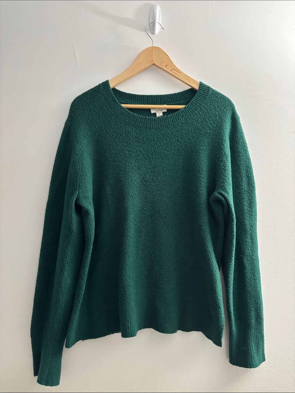 J. Crew Extra Soft Deep Forest Green Crewneck Sweater
